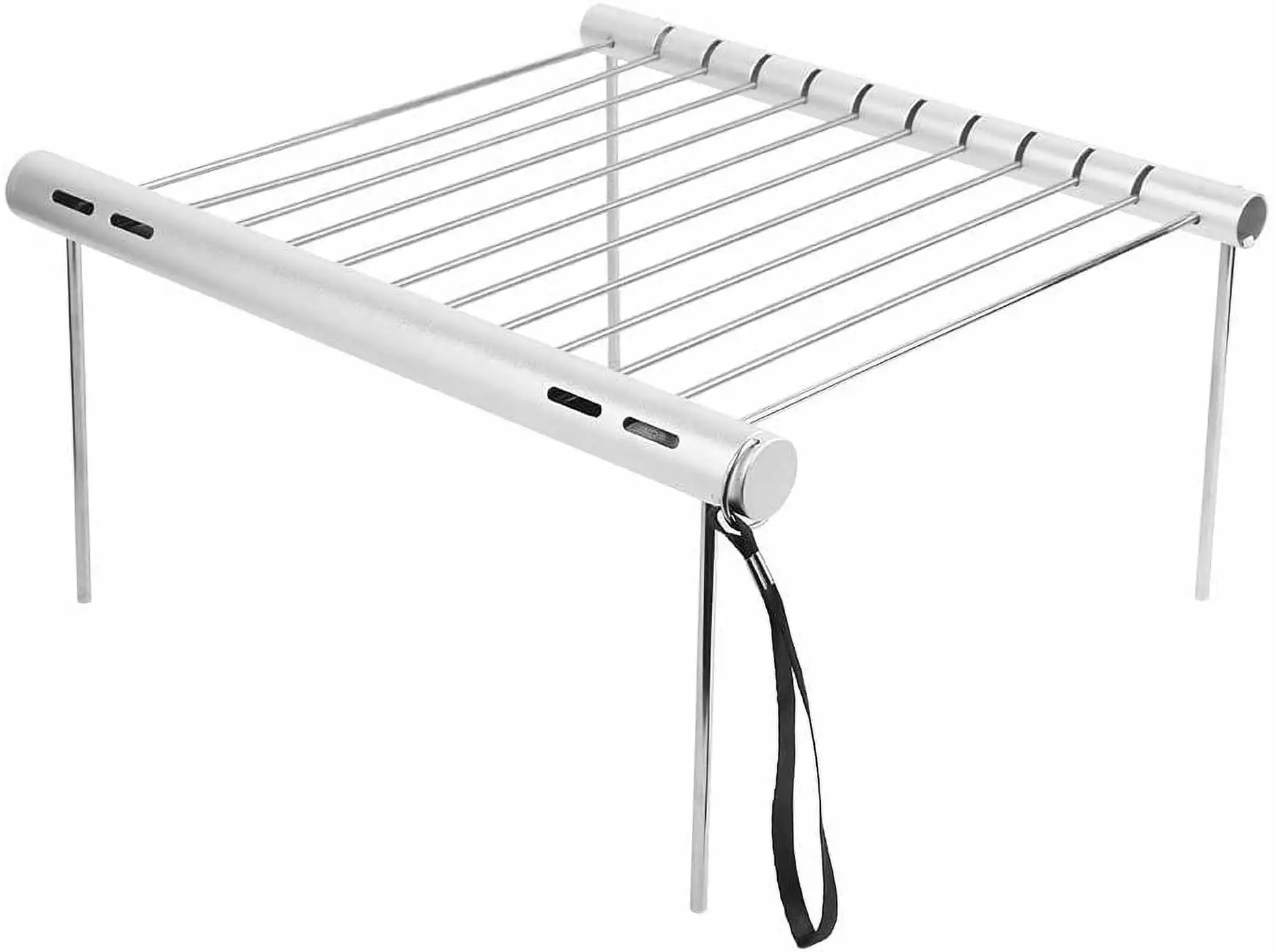 Stainless Steel Foldable Charcoal Grill 31cm Travel-friendly Camping Garden BBQ NeunWolken