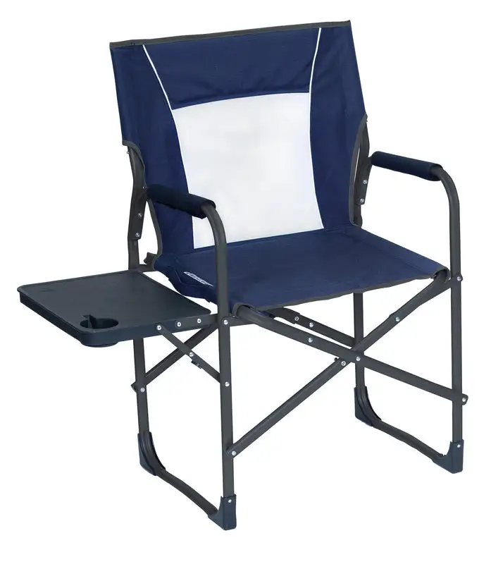 Non-Branded Navy Blue Director's Folding Chair Portable Camping Chair GCI Outdoor