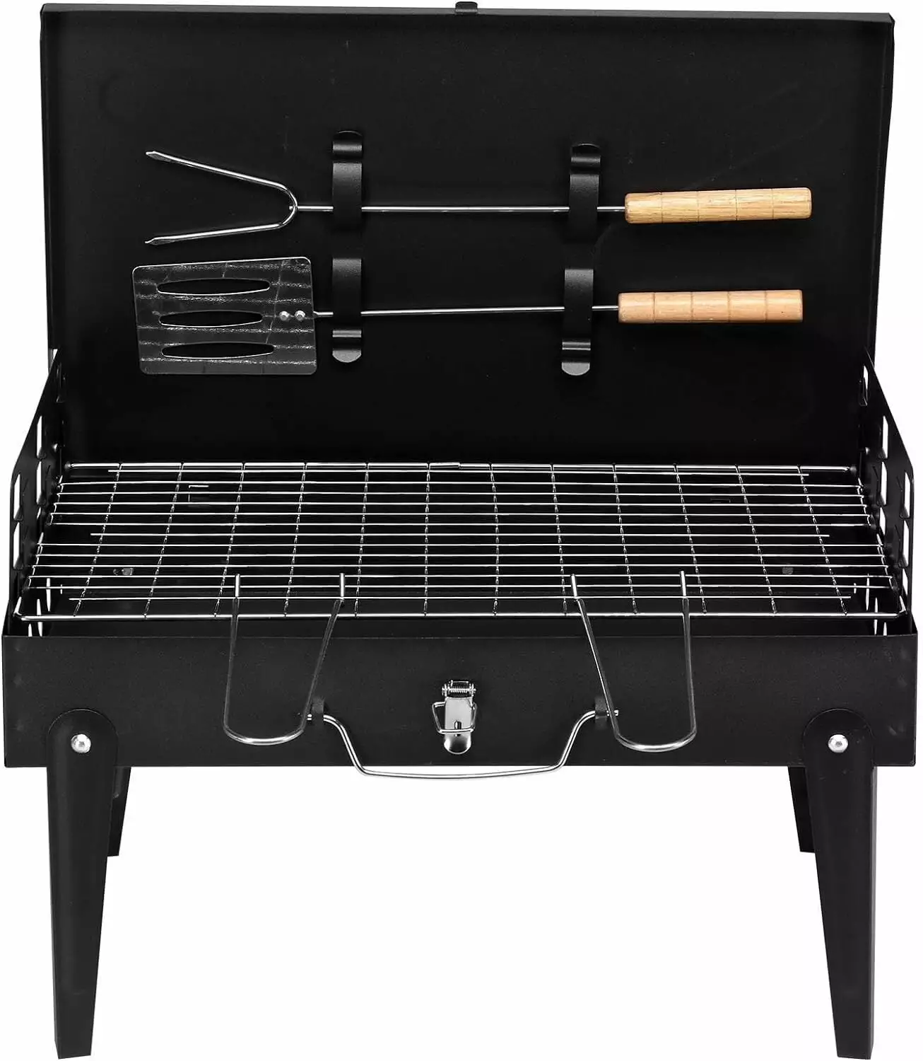 Travel-friendly Charcoal Grill Folding Outdoor Grill Camping Picnic Backyard GoXteam