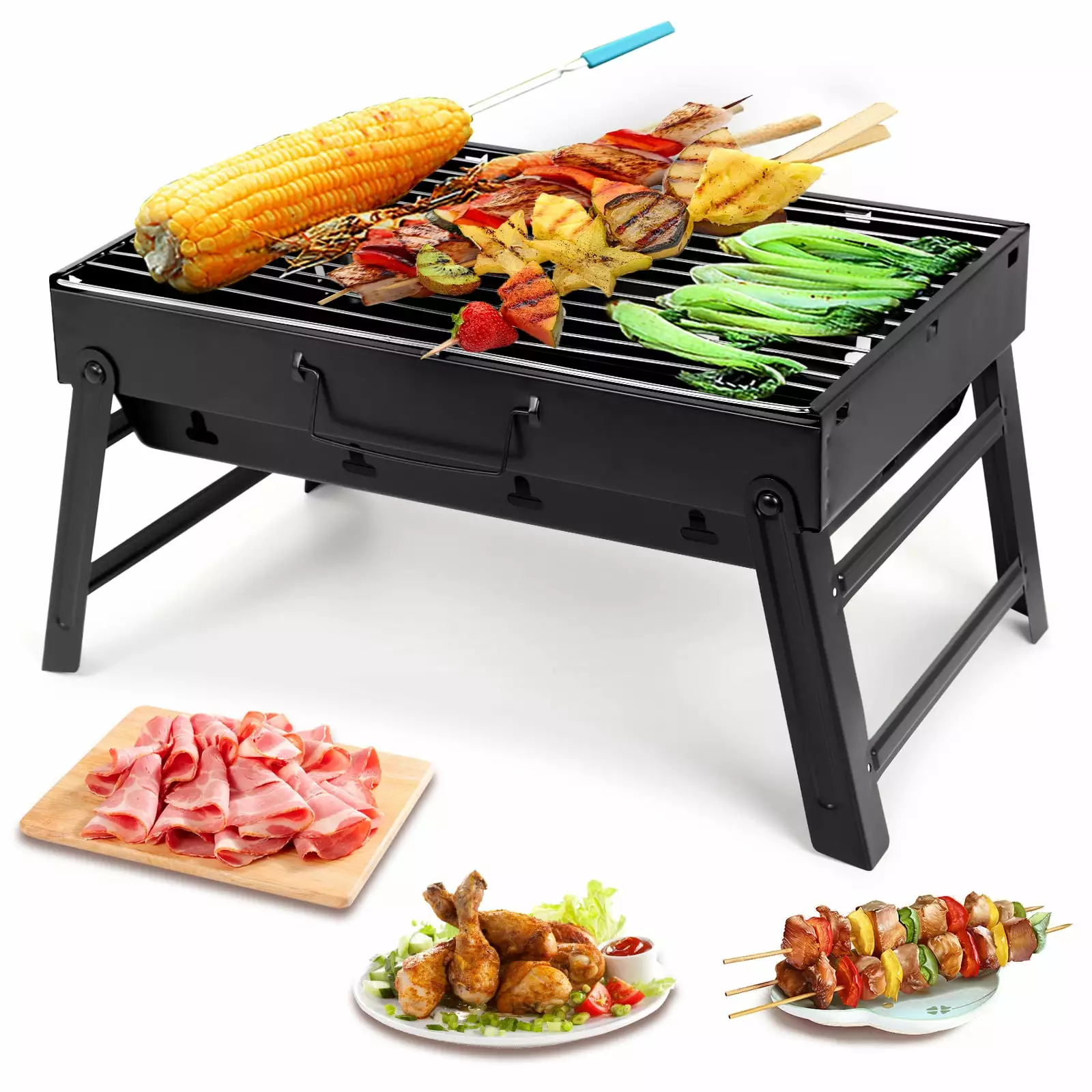 UTEN Charcoal Grill Folding Travel-friendly BBQ Camping Picnics