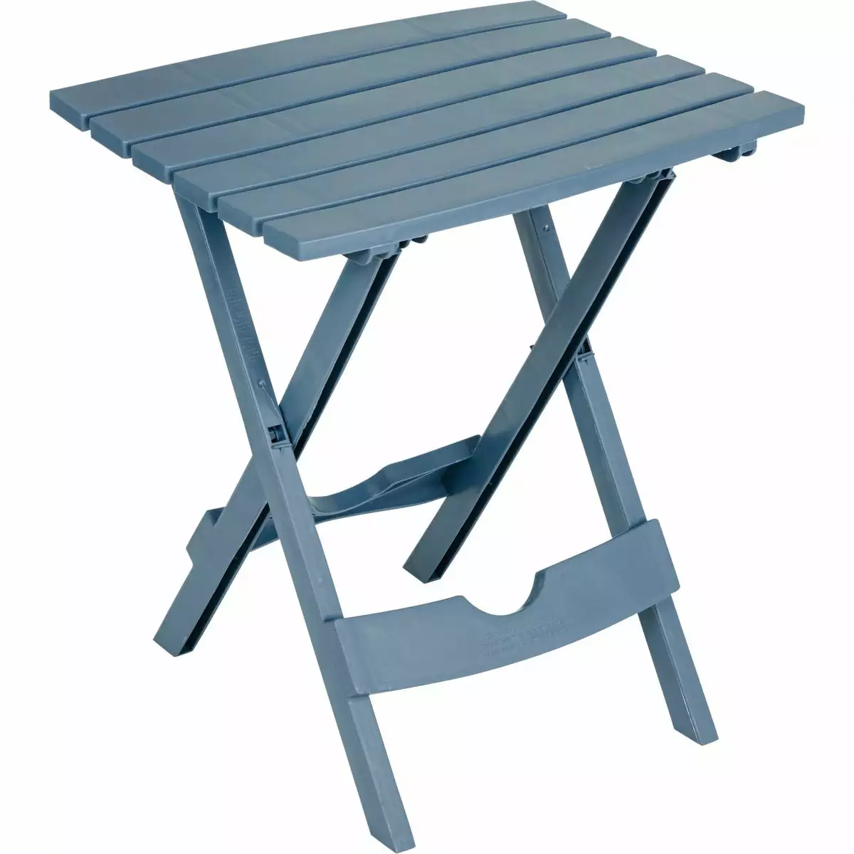 Adams Quik-Fold Bluestone 15x17.5 Inch Rectangle Resin Folding Side Table
