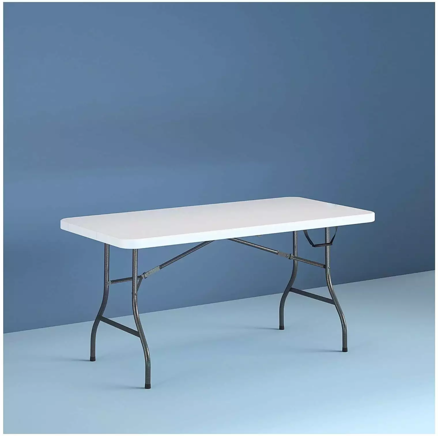 BULYAXIA 6 Foot Heavy Duty Centerfold Folding Table White