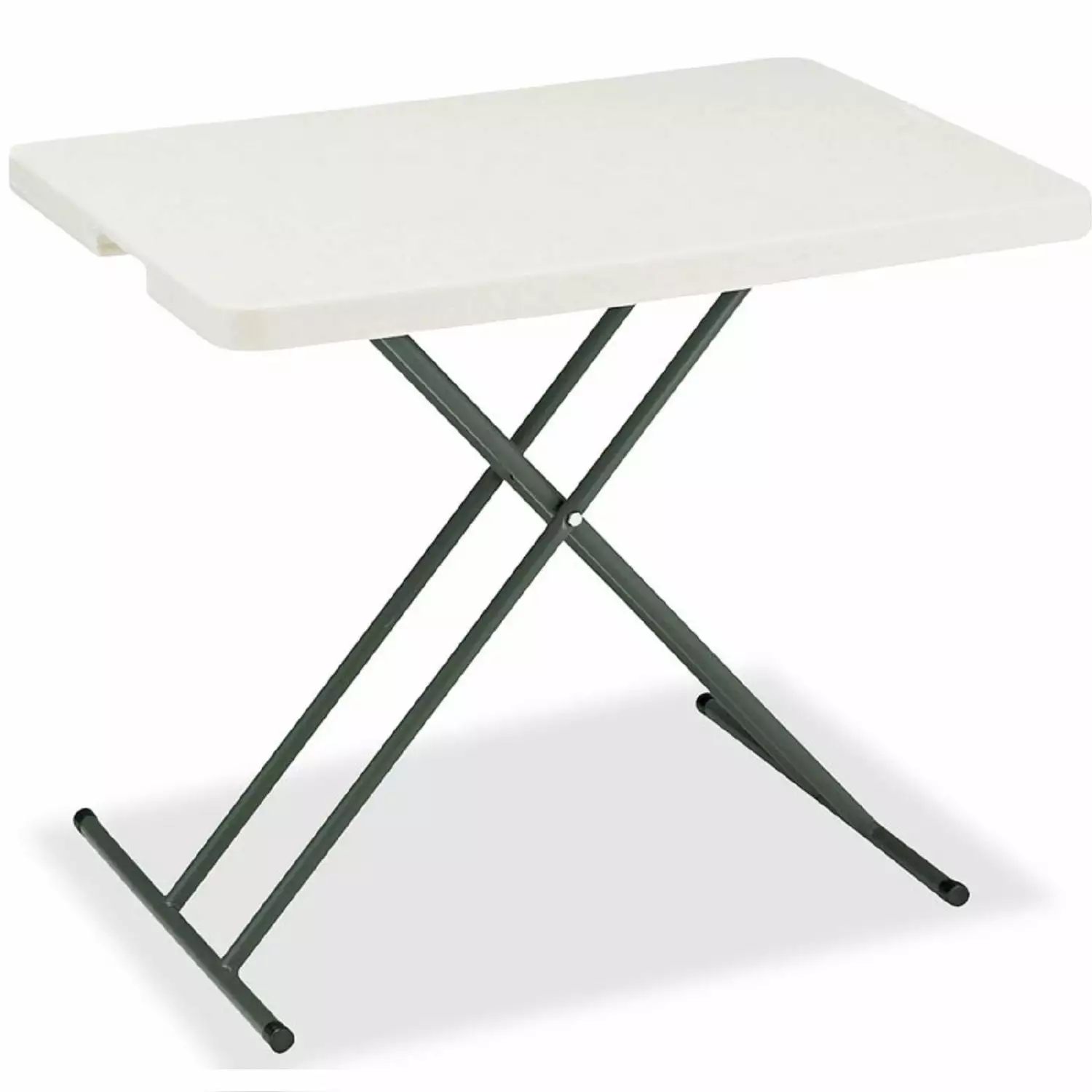 Adjustable Height Plastic Folding Table 30 x 20 White - Versatile Home and Office Global Industrial