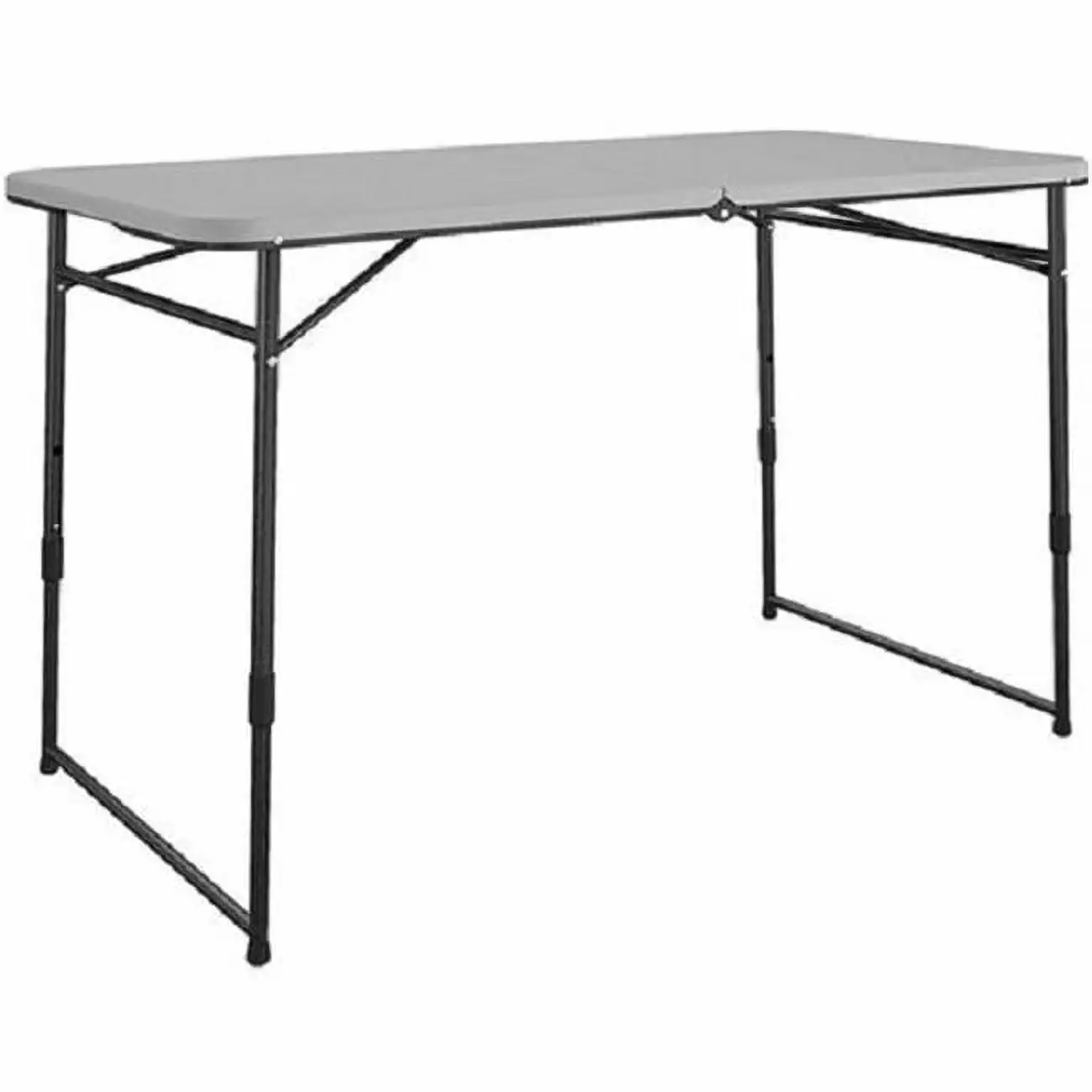 4 ft Gray Indoor & Outdoor Utility Folding Table Multipurpose Use KD Etagere