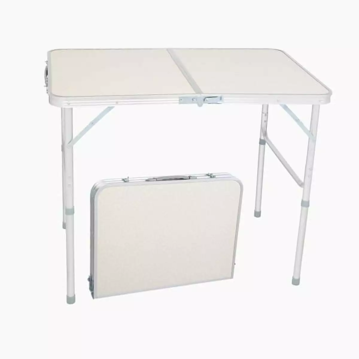 PEACNNG 90 x 60 x 70cm Home Use Aluminum Alloy Folding Table White