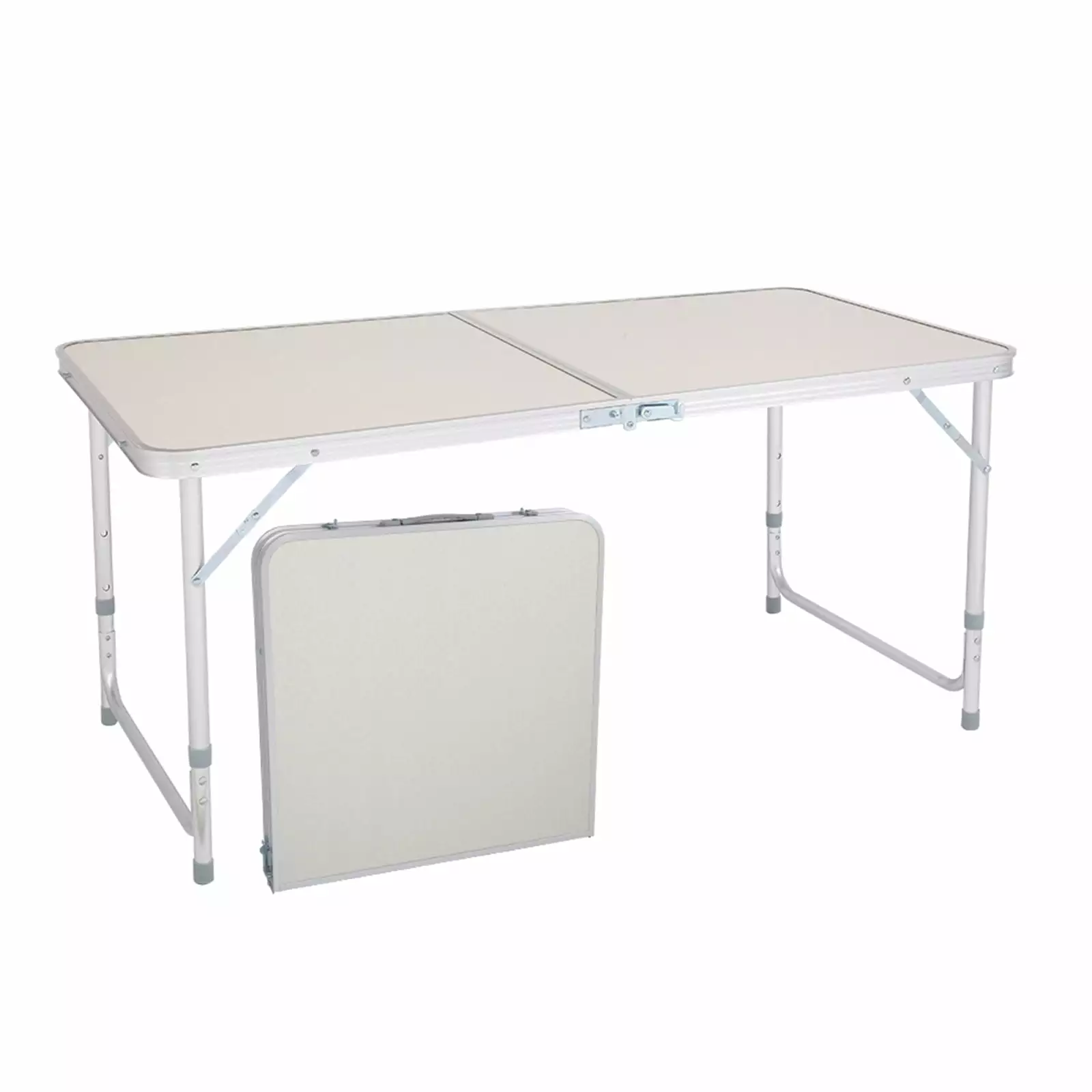 4Ft Portable Multipurpose Folding Table 120x60x70cm White Indoor Outdoor Use TEMI