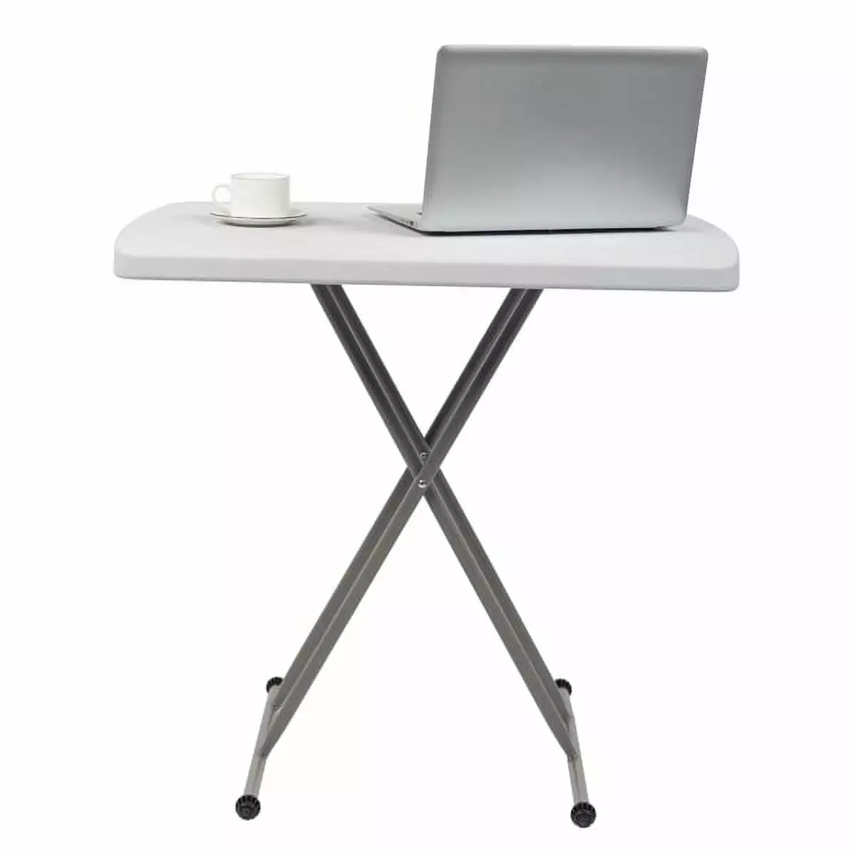 VAIKAXY Folding Portable and Liftable 2.5 ft Plastic Table Indoor Outdoor Heavy Fold--Half Lifetime Picnic Party Camping B...