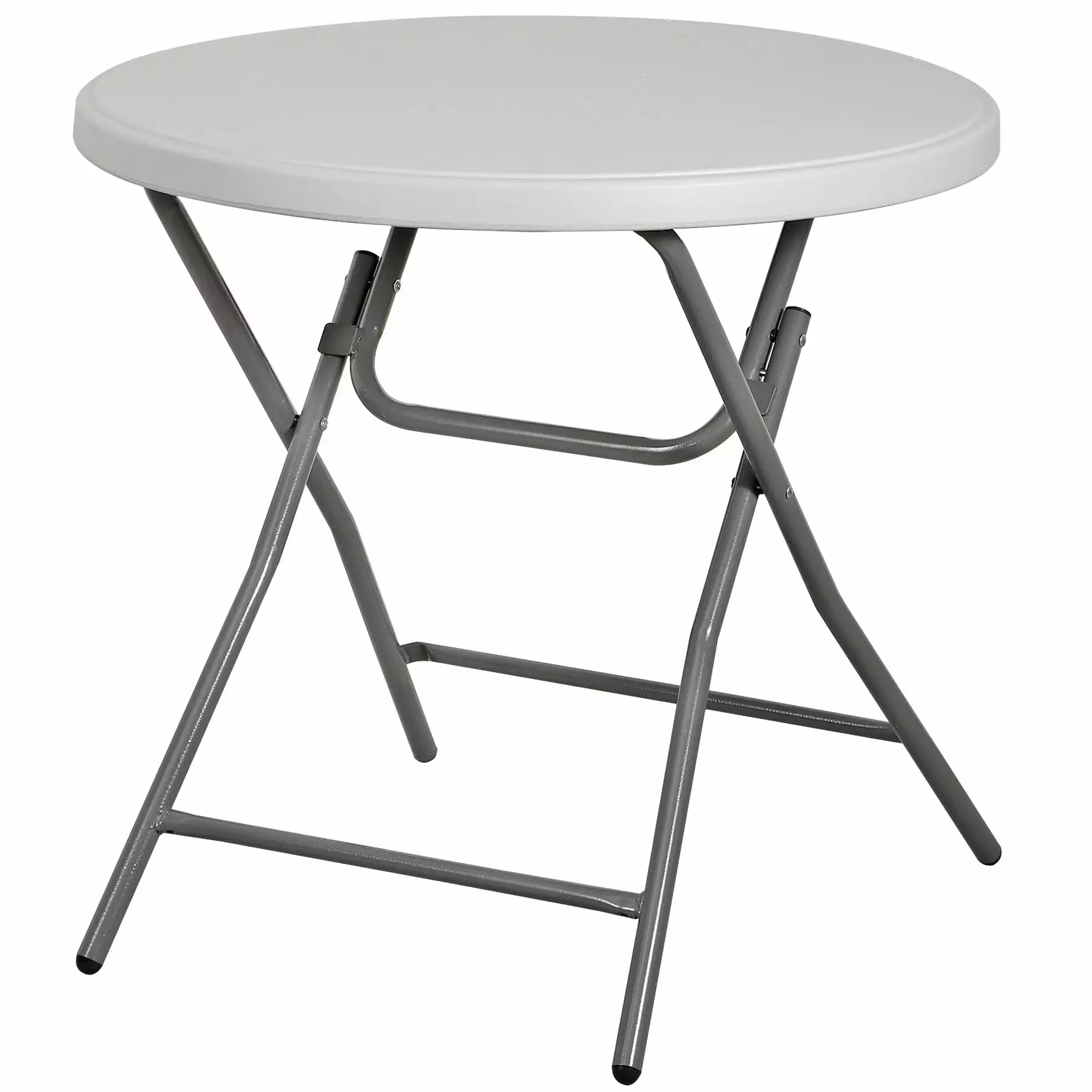ZENSTYLE 32 Round Foldable Table Portable Plastic Dining Table White