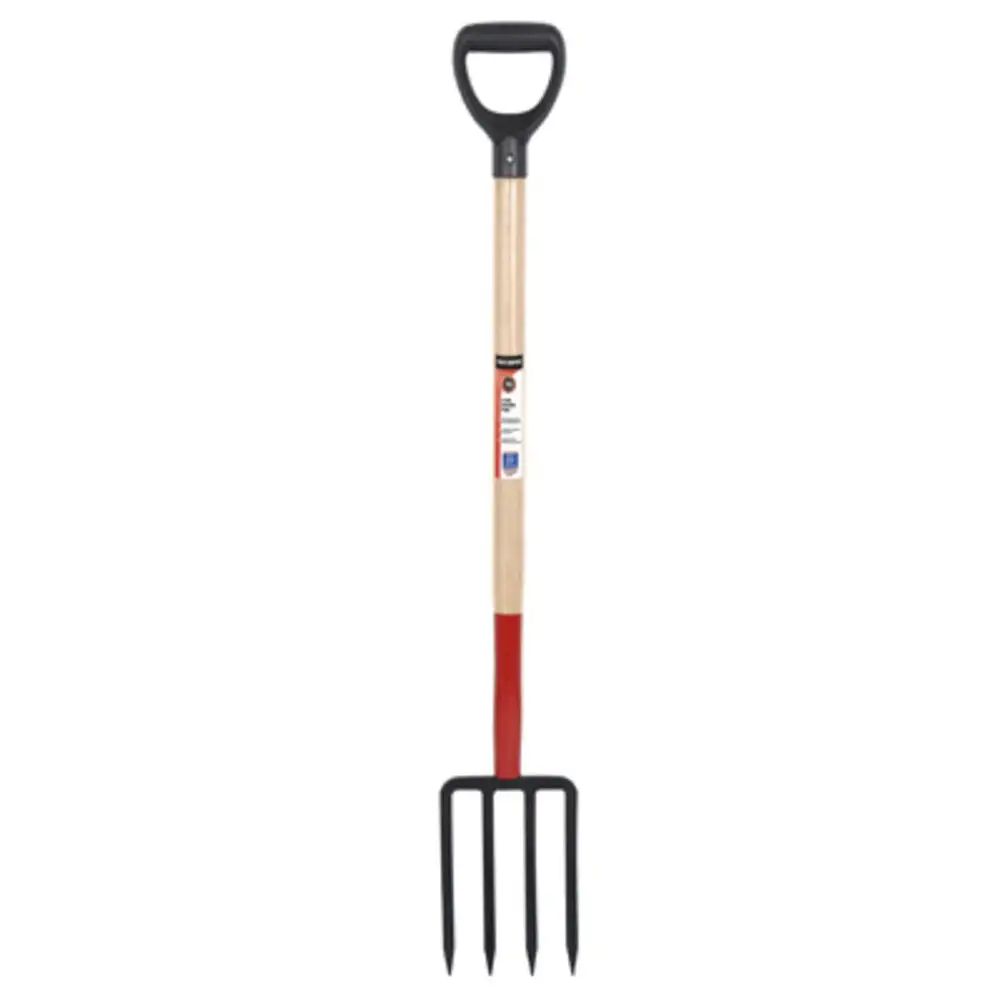 True Temper 2812200 4 Tine Forged Spading Fork Heavy Duty Garden Tool