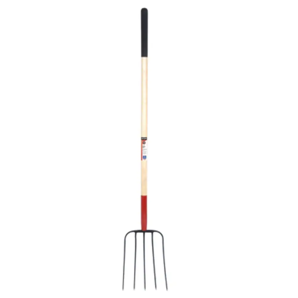 True Temper 2812300 5 Tine Forged Manure Fork Durable Agricultural Tool