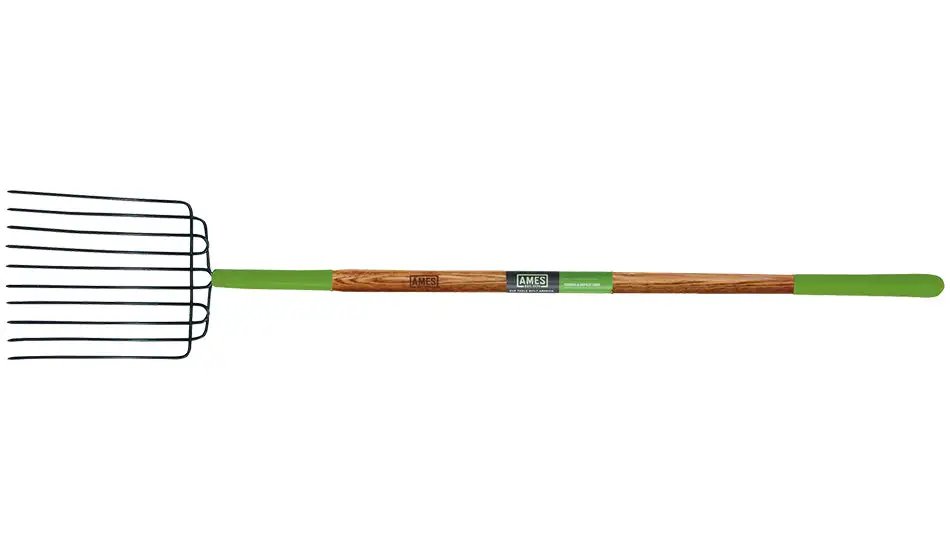 Ames 2826300 10-Tine Welded Bedding Fork Heavy Duty Garden Tool Mulch and Compost