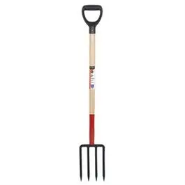 Spading Fork 4 Tines D-Grip Handle - Heavy Duty Garden Digging Tool TRUE TEMPER
