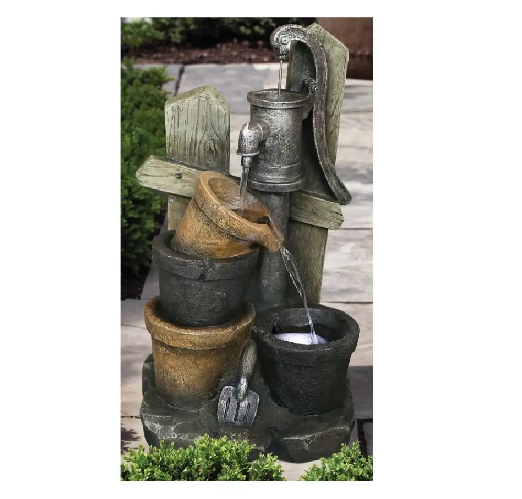 Seasonal Trends Y95891 Old Fashion Pump Water Fountain Outdoor Garden Decor