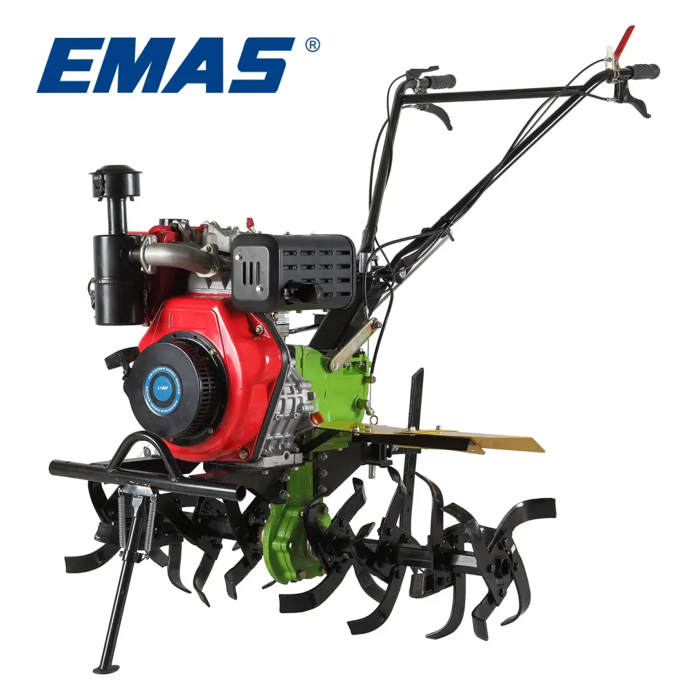 186f 12HP Diesel Engine Tiny Power Tiller 4 Stroke Diesel Rotary Cultivator