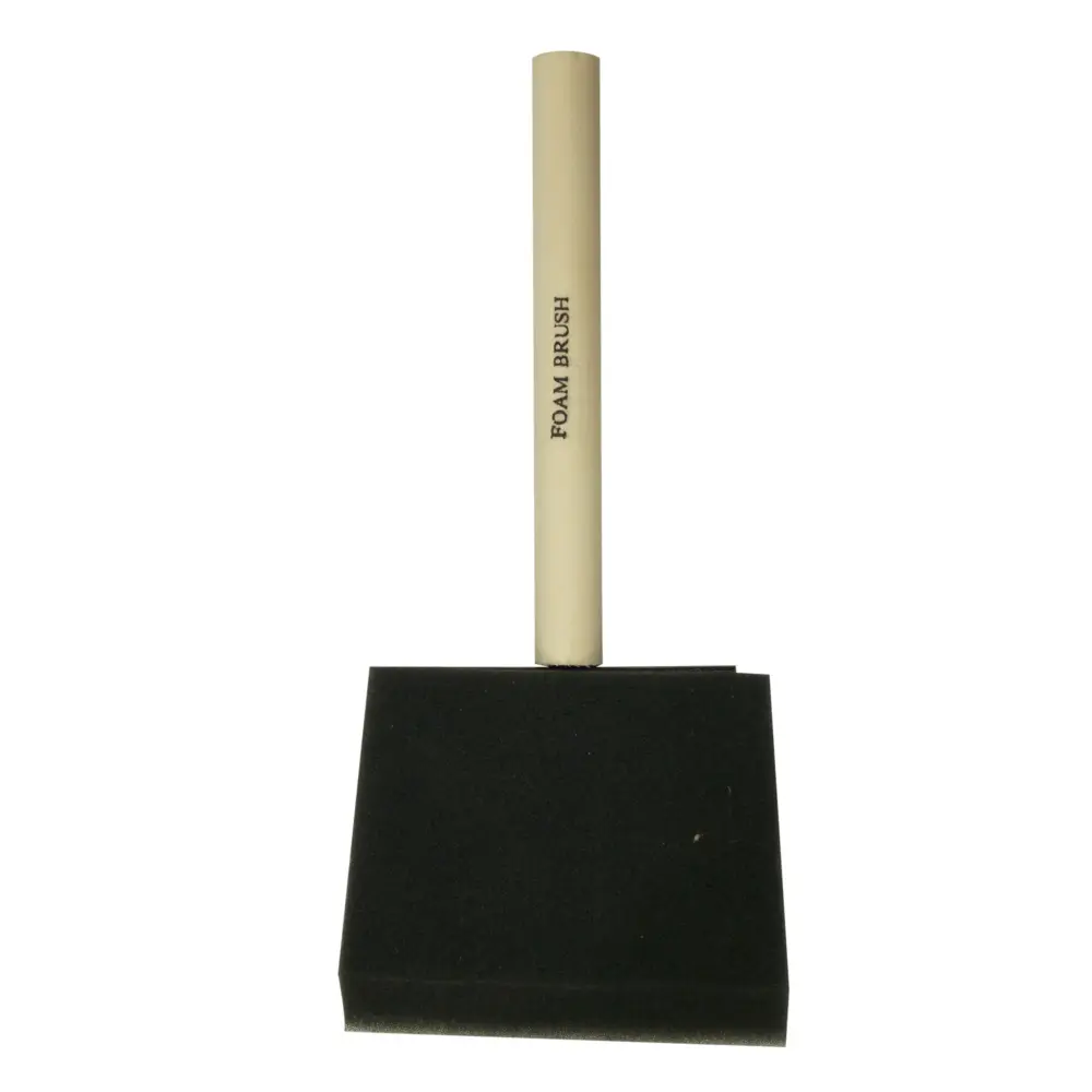 4" Foam Brush Real Wood Handle