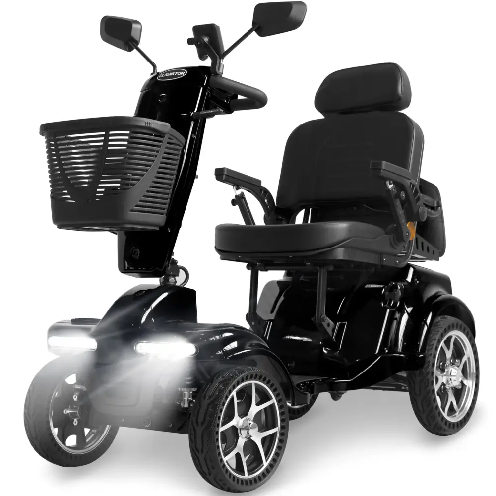 Gladiator 4-Wheel Solid Duty Mobility Scooter All-Terrain, 400 lb Capacity