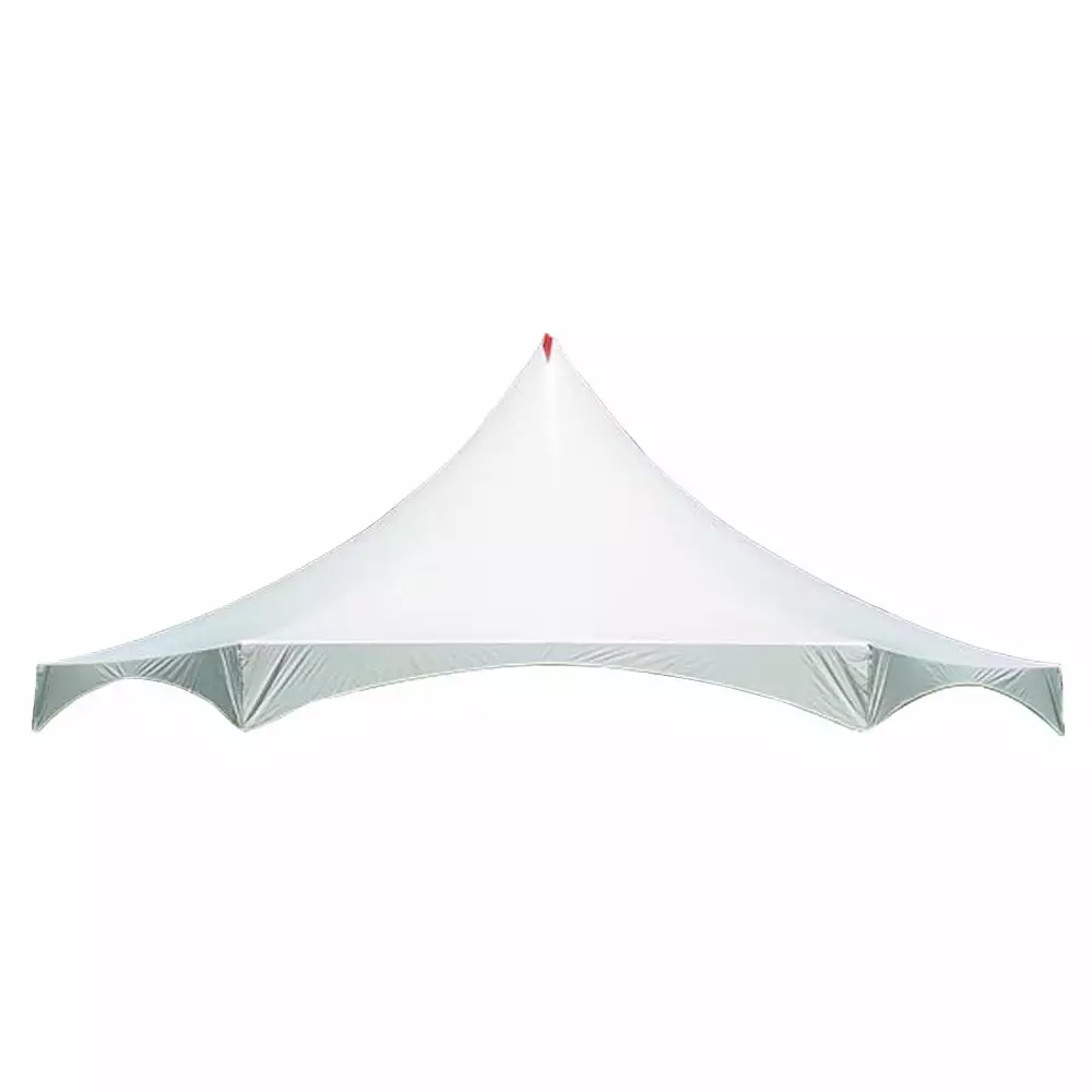 40 Foot White Hexagon High Peak Frame Top Only Event Canopy Tentandtable