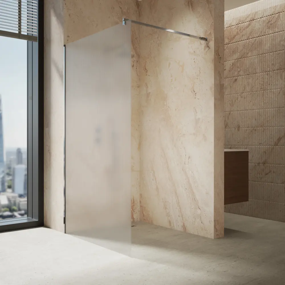 Roman Haven Decide on Fluted Wet Room Panel Stabilising Bar - Chrome - 1200mm