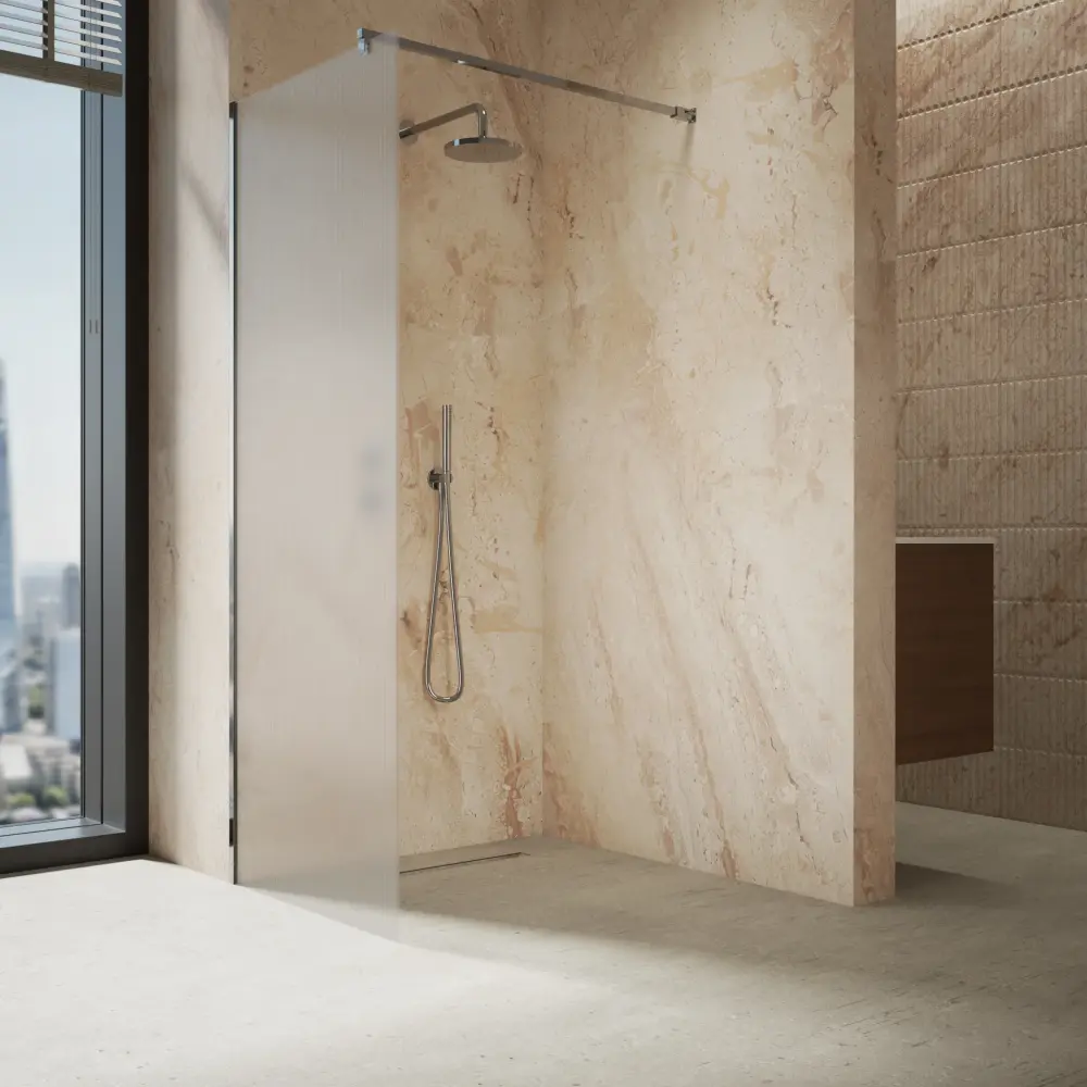 Roman Haven Select Fluted Wet Room Panel Stabilising Bar - Chromium - 800mm