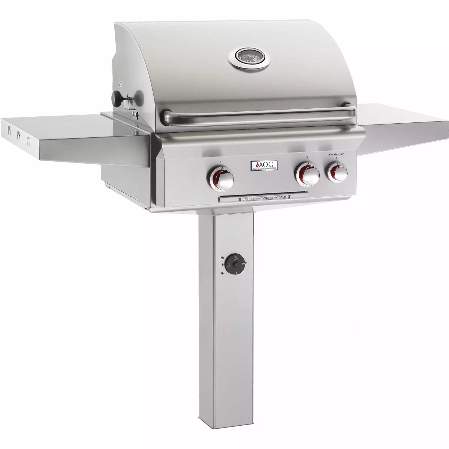 American Outdoor Grill 24NGT T-Series 24 Inch Natural Gas Grill On -Ground Post Rotisserie