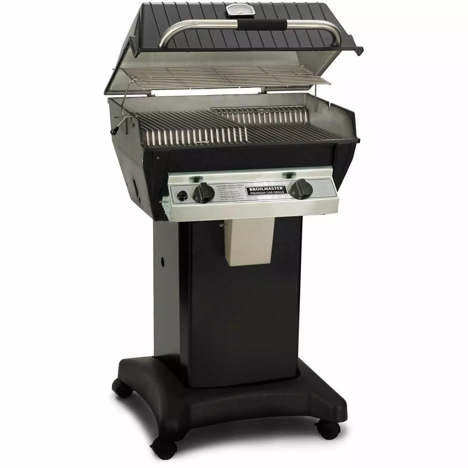 Broilmaster R3B Infrared Combination Propane Gas Grill on Black Cart