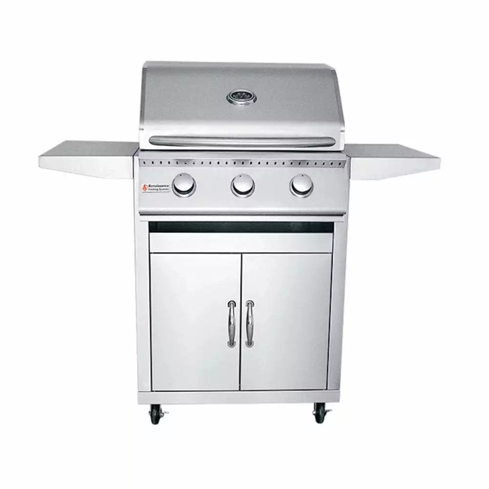 RCS Premier Series 26-Inch 3-Burner Propane Gas Grill Outdoor Use