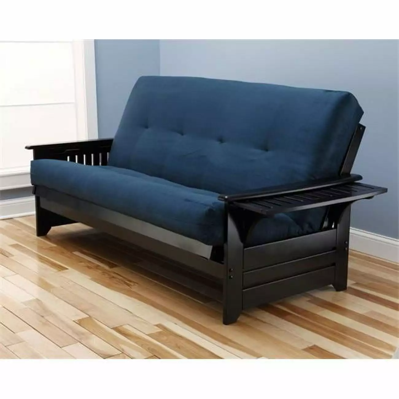 Phoenix-frame Suede Navy Mattress Blue - Stylish and Supportive Futons Templeton