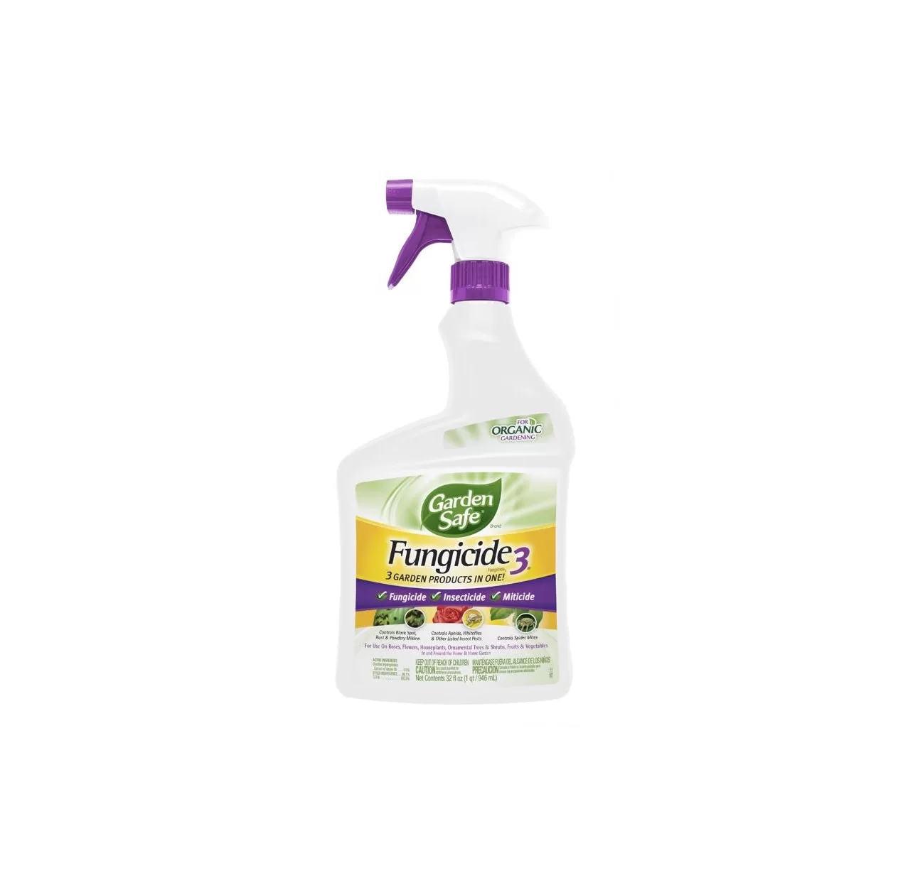 Garden Safe HG-93215 Organic Concentrated Liquid Fungicide 32 oz Plant Disease Control