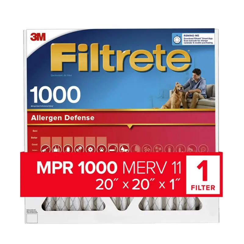 Filtrete Allergen Defense 20x20x1 MERV 11 Air Filter Pack 4 AC Furnace