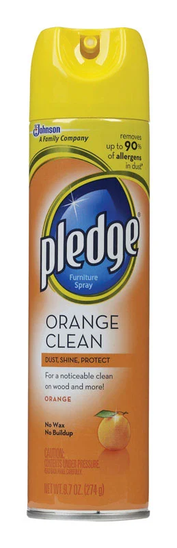 Pledge Orange Scent Furniture Polish 9.7 oz. Spray Pack 12