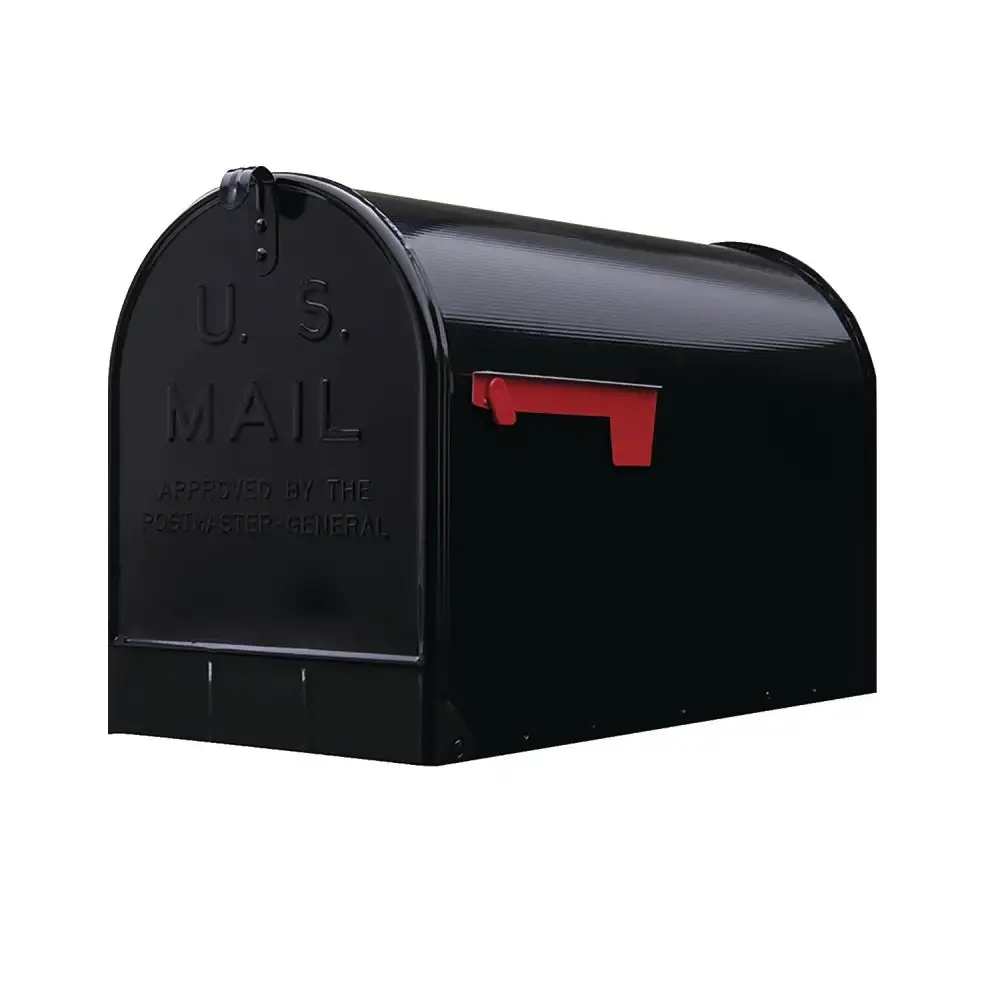 Gibraltar ST200BAM Rural Mailbox Galvanized Steel Black Durable