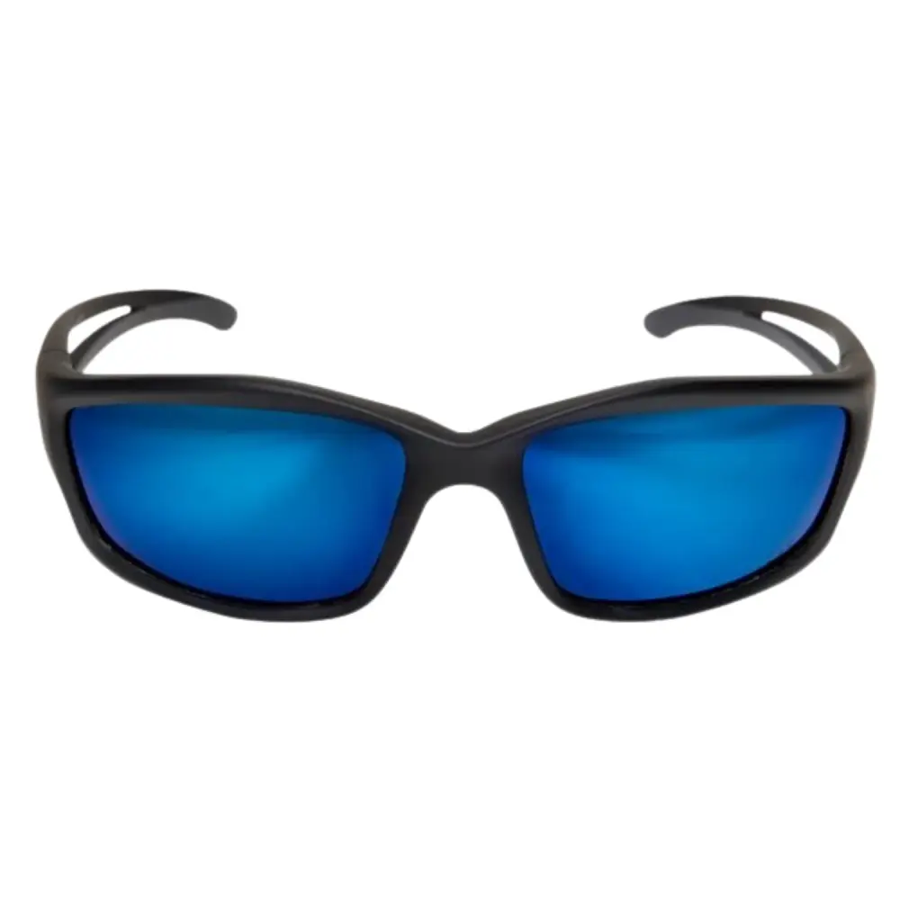 EDGE TSKAP218 Kazbek - Ebony Frame / Polarized Aqua Precision Blue Mirror Lenses