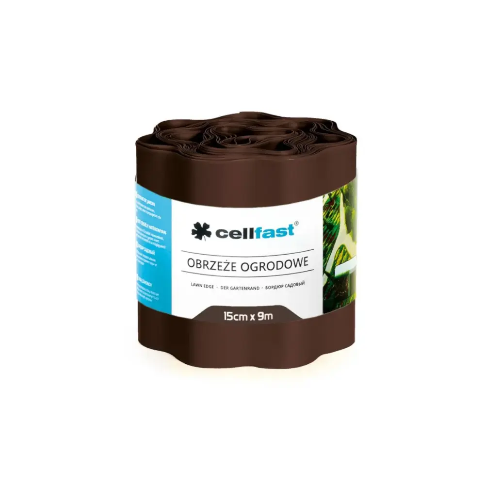 Garden wavy edging 15cm x 9m Cellfast espresso