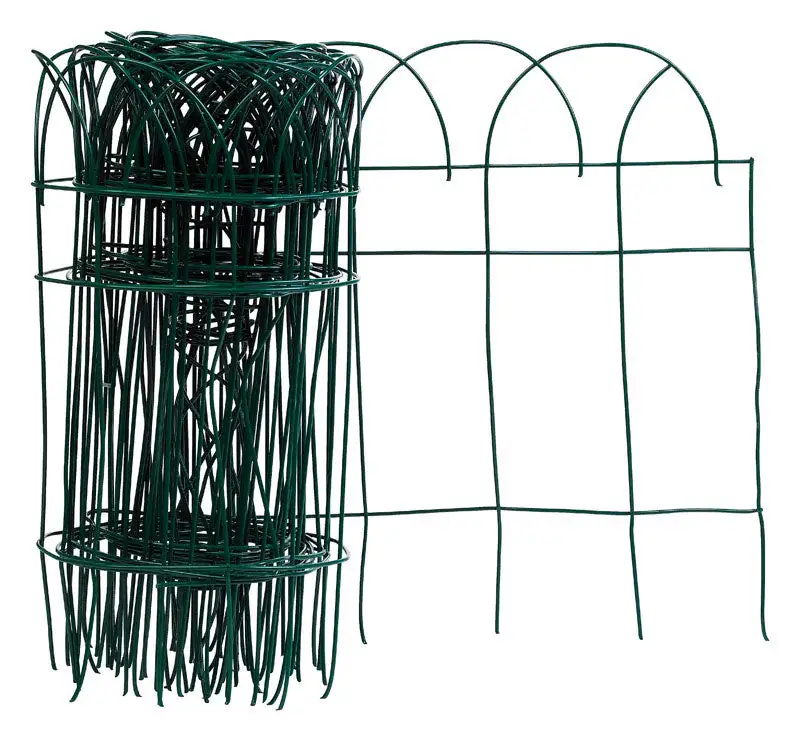 Panacea 240 . L x 14 . H PVC Green Scroll Garden Edging Pack 6