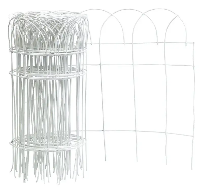 Panacea 240 . L x 14 . H PVC White Scroll Garden Edging Pack 6