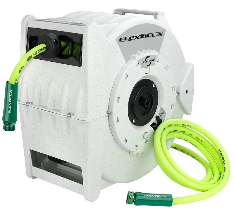Flexzilla Levelwind L8340FZ Hose Reel, 1/2 Dia Hose, 70 ft L Hose, Self-operating Winding, Polypropylene