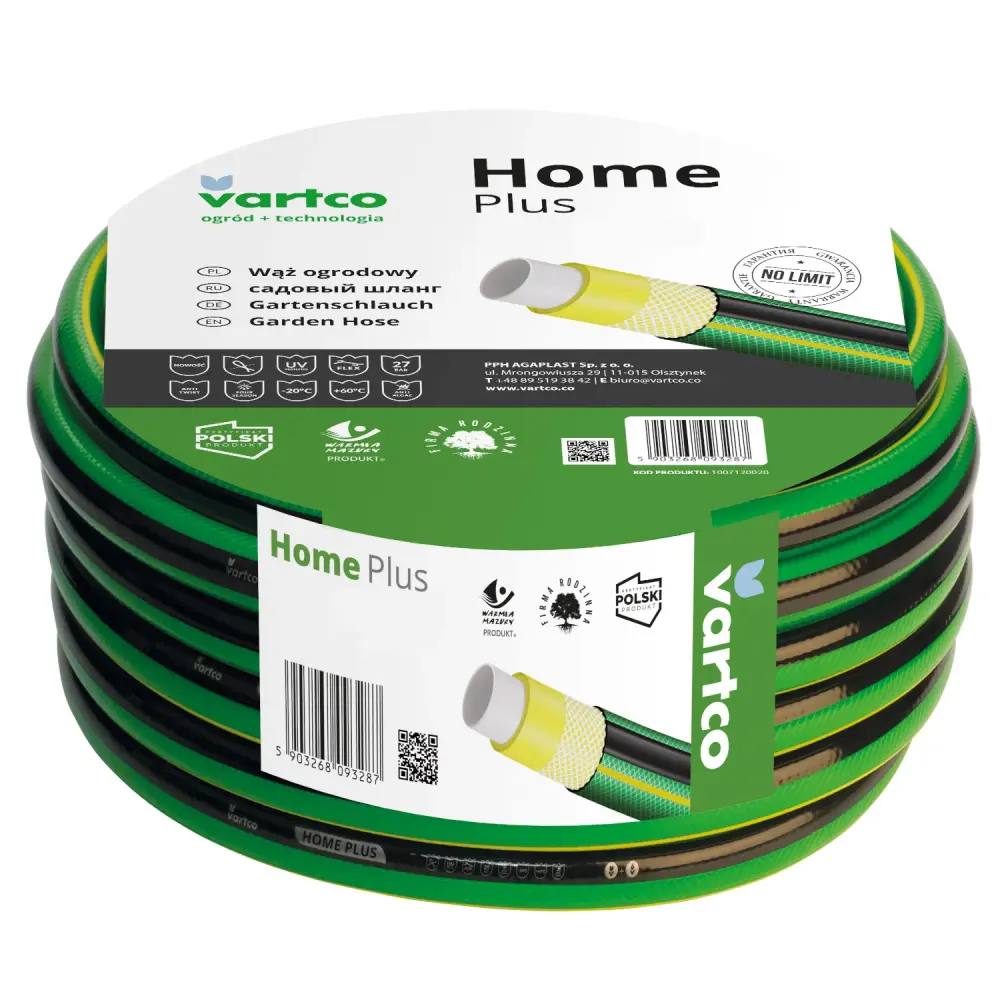 Garden Water Hose Anti Twist Watering Pliable 4 Layer UV Resistant 27 Bar 3/4" 50m