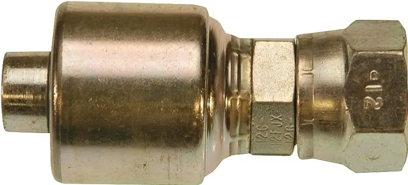 Gates MegaCrimp G25170-1616 Hose Coupling, 1 x 1-5/16 Dia, 4.24 , 1-5/16-12, Crimp x JIC, Straight Angle, Hardened