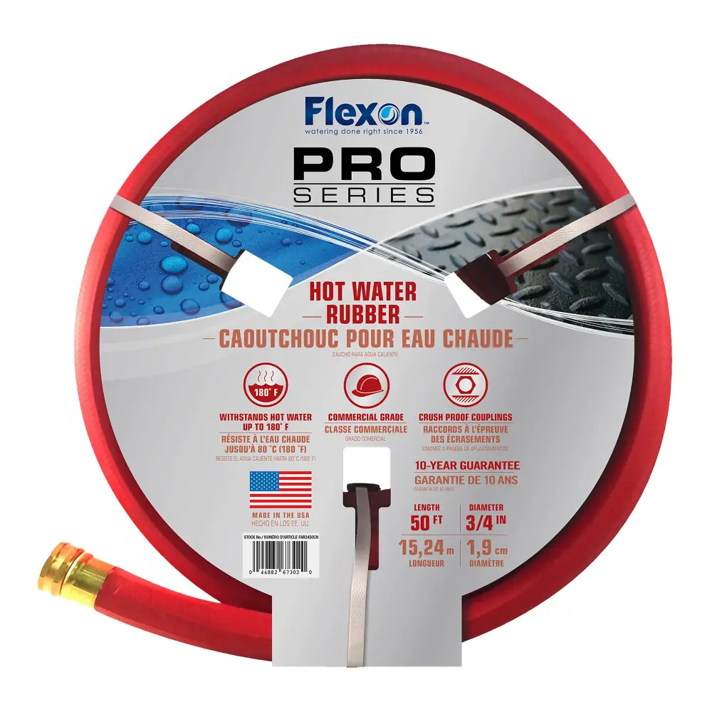 Hot Water Garden Hose, 3/4'' x 50'