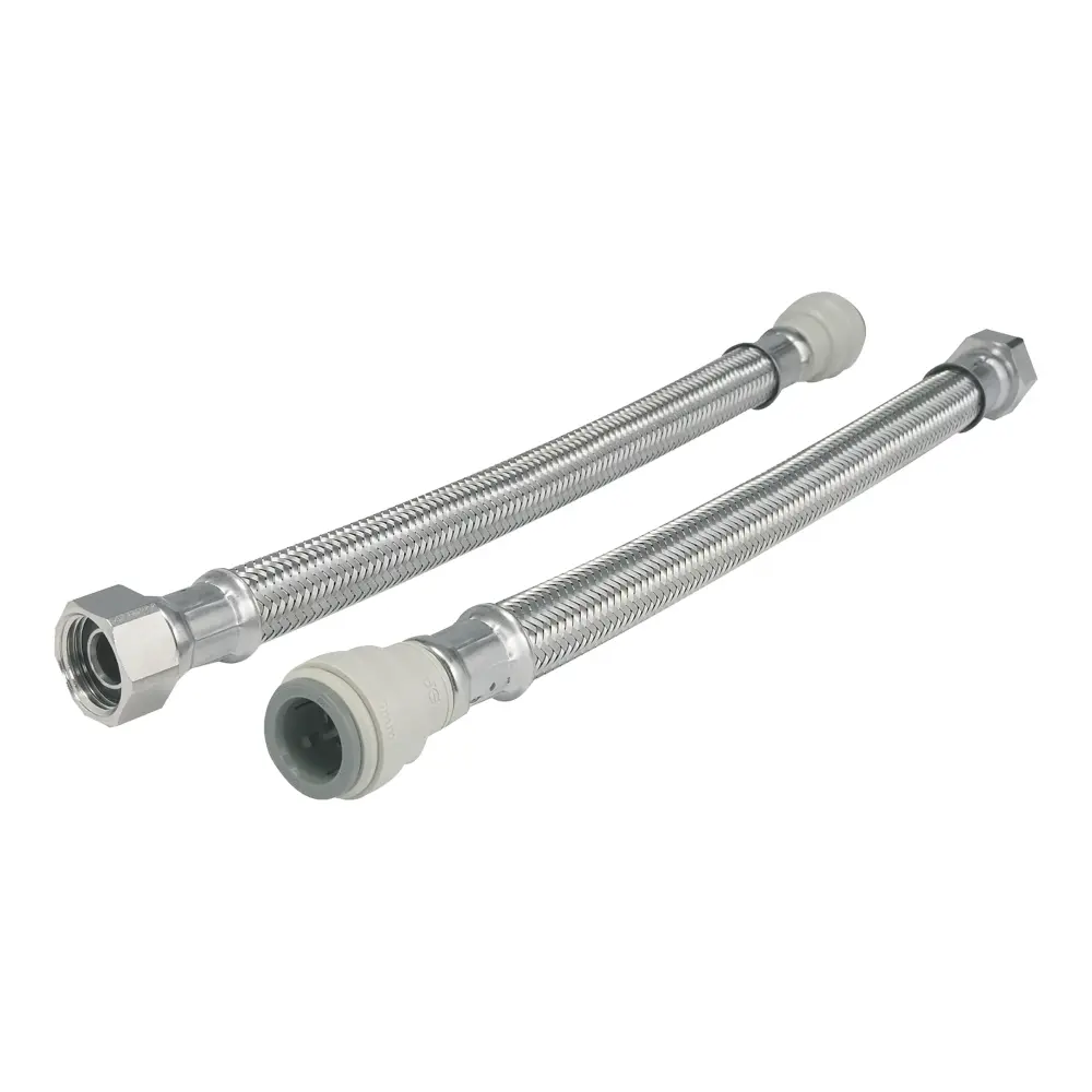 John Guest Speedfit Braided Hose 300mm - 15mm X 1/2" TC (Pack 2)