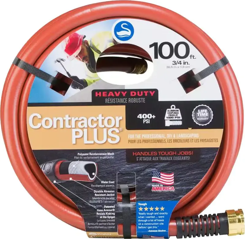 Swan SNCG34100 Garden Hose, 100 ft L, Rubber/Vinyl, Ruby