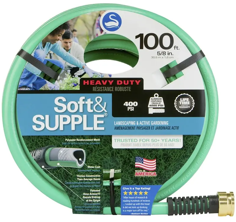 Swan SNSS58100 Garden Hose, 100 ft L, Rubber/Vinyl, Forest