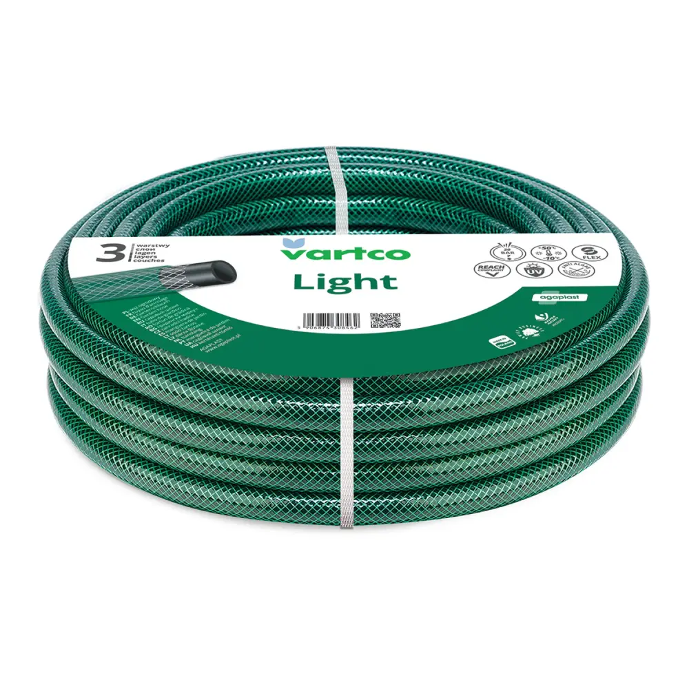 Vartco Airy 1" 20m 3-ply 20 bar garden water hose
