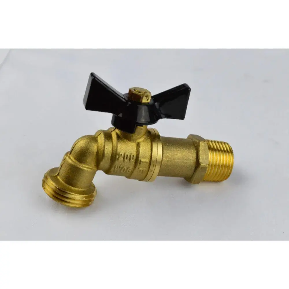 46341-NL Everflow 3/4" MIP X 3/4"Garden Hose 1/4" Turn Lead No-cost Valve