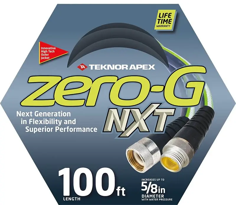 Neverkink 5100-100 Garden Hose, 5/8 , 100 ft L, FNPT, Hybrid Polymer, Ash