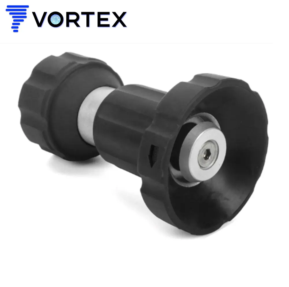 Vortex Fireman Style Hose Nozzle Sprayer - Dense Duty Garden Nozzle - Black