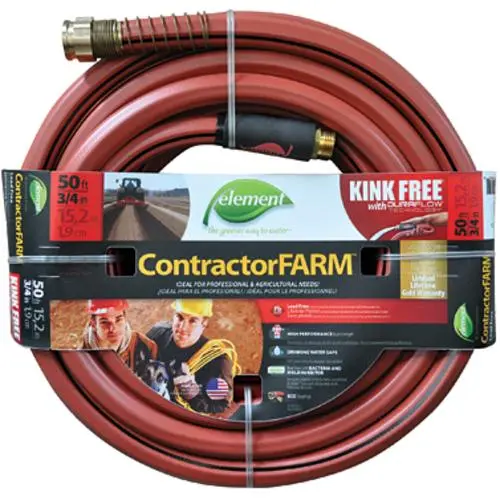 Element ELCF34100 Contractor Farm Garden Hose 3/4 x 100 Feet