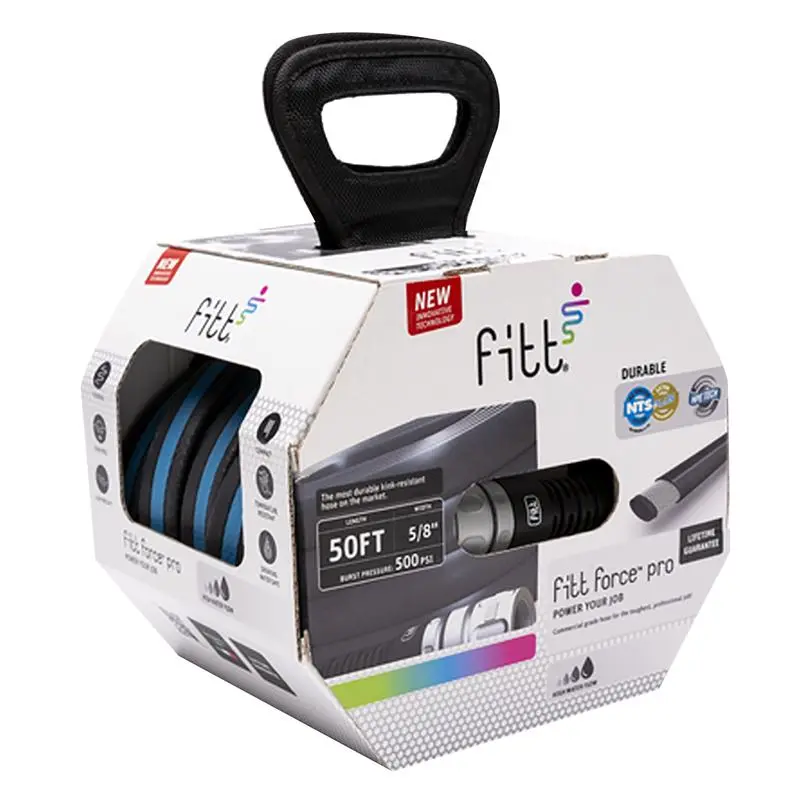 Fitt Multicolored PVC Abrasion Puncture Proof Flow Pro Commercial Grade Hose 5/8 x 50 ft