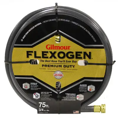 Gilmour 834751-1001 Flexogen Garden Hose Assorted Colors 75 ft Length