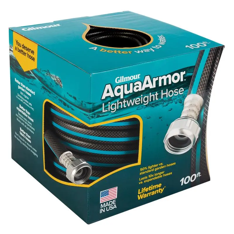 Gilmour AquaArmor 1/2 . D X 100 ft. L Expandable Lightweight Garden Hose
